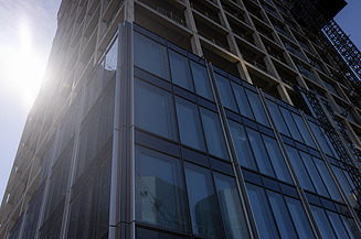 Parts of the façade of the CBT building in Frankfurt, which is currently under construction, have already been clad.
