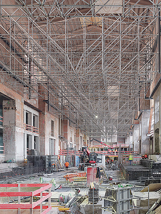 Das Bild zeigt die unterste Ebene im neuen Bonatzbau auf Höhe des Tiefbahnhofs.