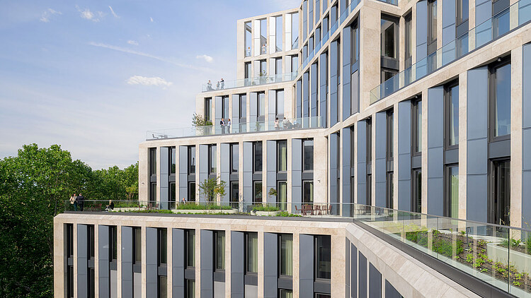 The picture shows the B-One building