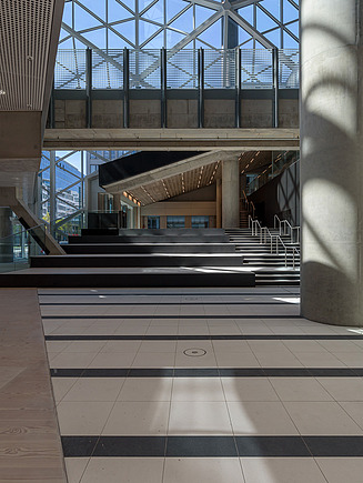The entrance area of the new Axel Springer building.